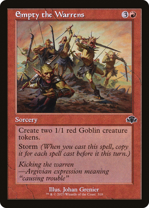 Empty the Warrens (Retro Frame) (DMR-318) - Dominaria Remastered Foil