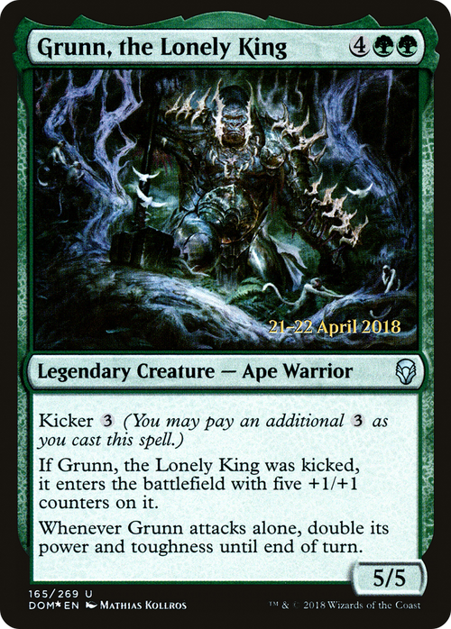 Grunn, the Lonely King (PRE-165S) - Dominaria Promos Foil