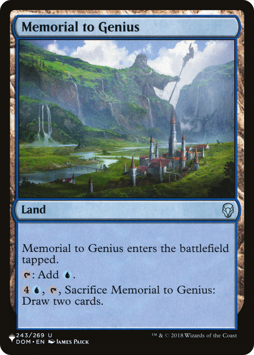 Memorial to Genius (LIST-DOM-243) - The List