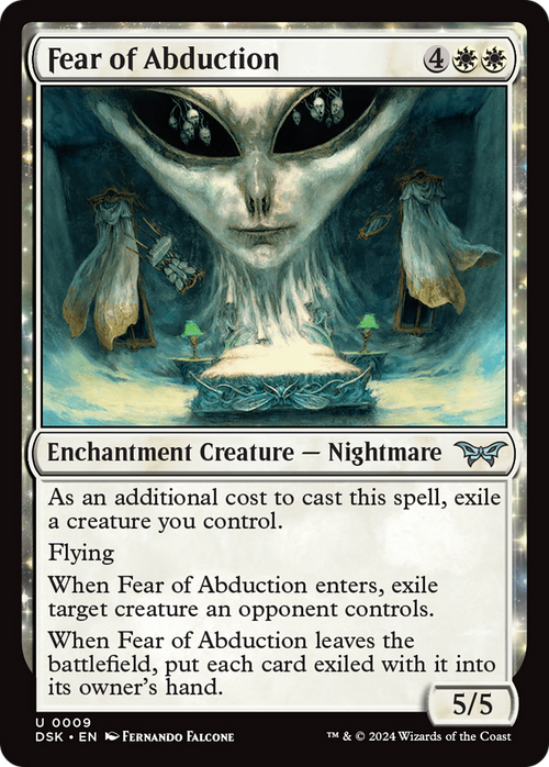 Fear of Abduction (DSK-009) - Duskmourn: House of Horror: (enchantment) Foil