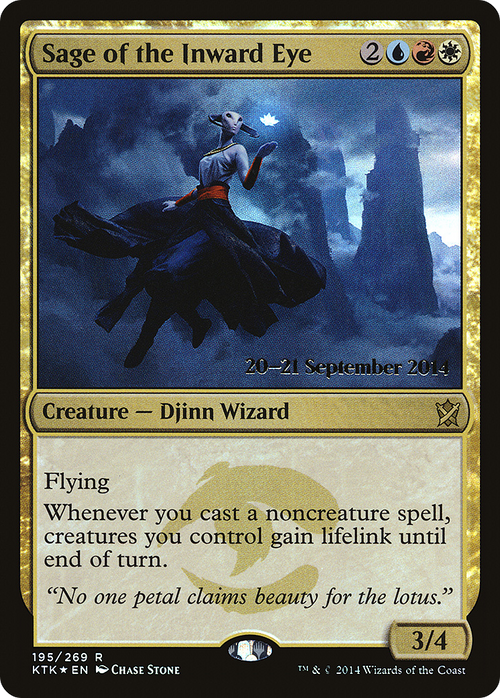Sage of the Inward Eye (PRE-195) - Khans of Tarkir Promos Foil