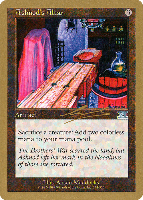 Ashnod's Altar - 2000 Nicolas Labarre (6ED) (WCD-) - World Championship Decks 2000