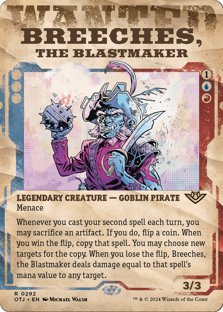 Breeches, the Blastmaker (Showcase) (OTJ-292) - Outlaws of Thunder Junction: (Showcase) (Borderless) Foil