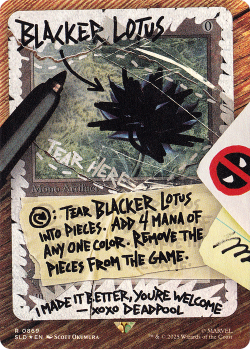 Blacker Lotus (Rainbow Foil) (SLD-869) - Secret Lair Drop (Borderless) Foil