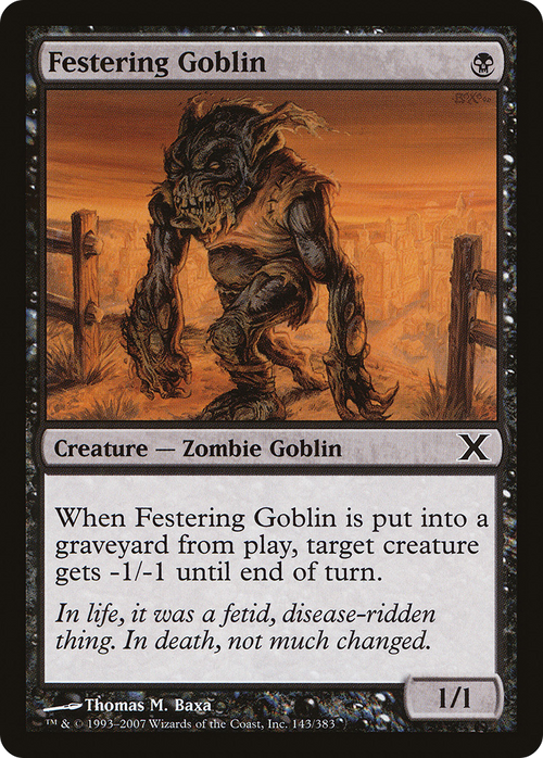 Festering Goblin (10E-143) - Tenth Edition Foil