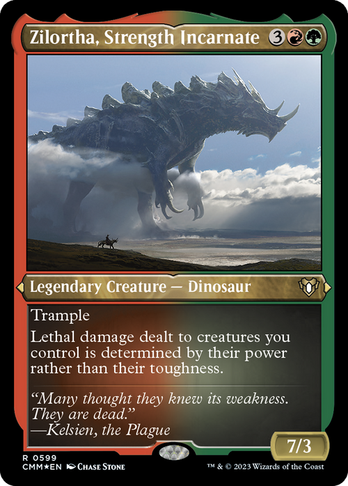Zilortha, Strength Incarnate (Foil Etched) (CMM-599) - Commander Masters Foil