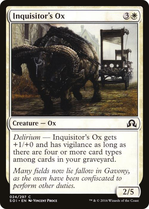 Inquisitor's Ox (SOI-024) - Shadows over Innistrad