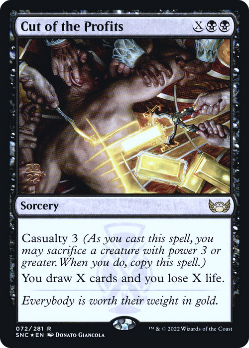 Cut of the Profits (PRE-072) - Streets of New Capenna Promos Foil