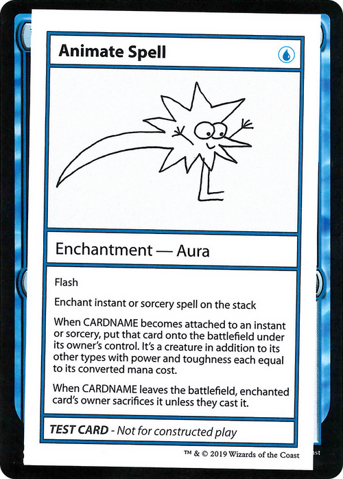 Animate Spell (No PW Symbol) (CMB1-016) - Mystery Booster Playtest Cards 2021