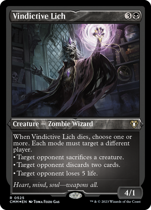 Vindictive Lich (Foil Etched) (CMM-525) - Commander Masters Foil