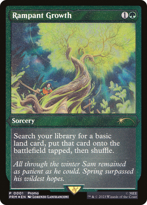 Rampant Growth (Foil Etched) (WPN-001) - Wizards Play Network 2023 Foil