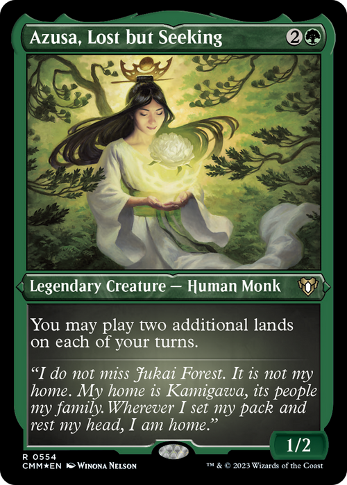 Azusa, Lost but Seeking (Foil Etched) (CMM-554) - Commander Masters Foil