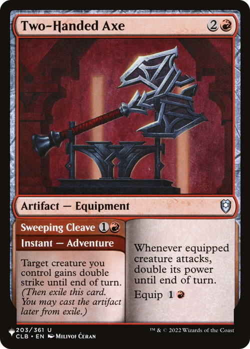 Two-Handed Axe (LIST-203/361) - The List