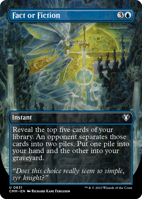 Fact or Fiction (Borderless) (CMM-631) - Commander Masters Foil