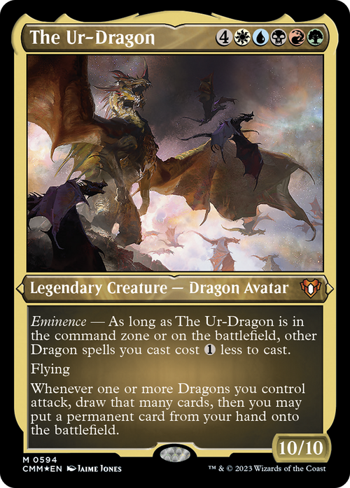 The Ur-Dragon (Foil Etched) (CMM-594) - Commander Masters Foil
