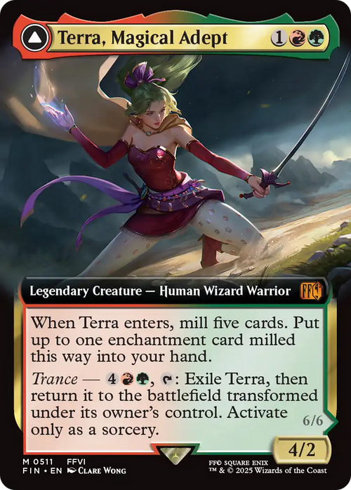 Terra, Magical Adept (Extended Art) (FIN-511) - FINAL FANTASY: (enchantment, Extended Art) Foil