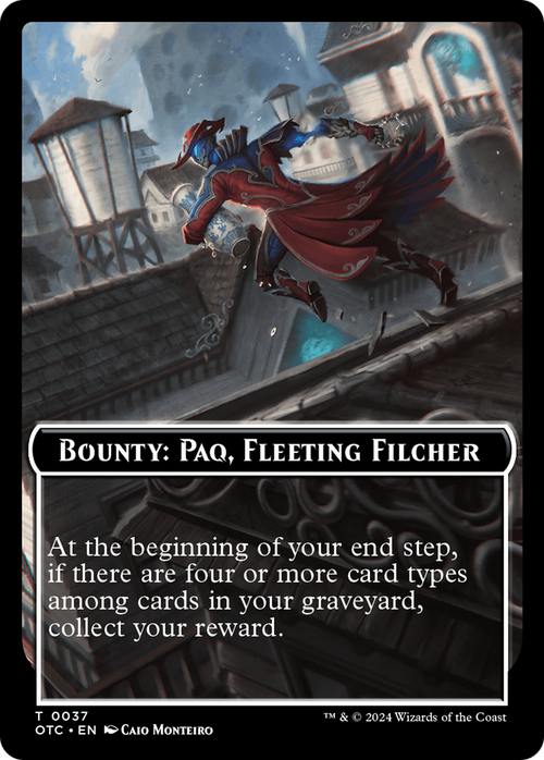 Bounty: Paq, Fleeting Filcher // Wanted! (TOTC-037) - Outlaws of Thunder Junction Commander Tokens Foil