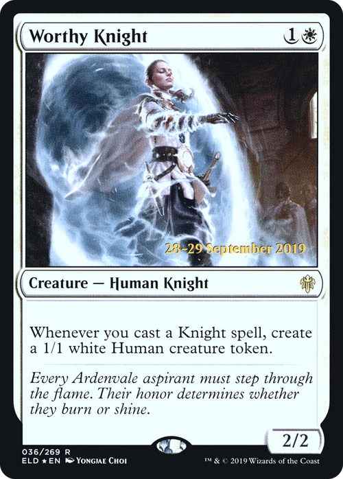 Worthy Knight (PRE-36S) - Throne of Eldraine Promos Foil