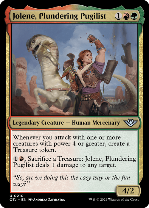 Jolene, Plundering Pugilist (OTJ-210) - Outlaws of Thunder Junction Foil