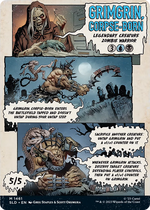Grimgrin, Corpse-Born (SLD-1461) - Secret Lair Drop: (Full Art) (Borderless)