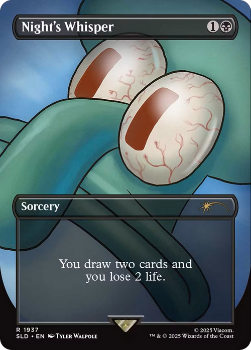 Night's Whisper (SLD-1937) - Secret Lair Drop (Borderless) Foil