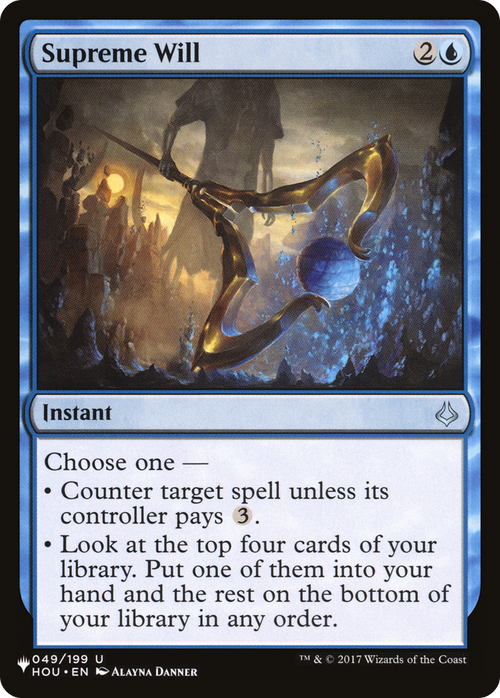 Supreme Will (LIST-049/199) - The List
