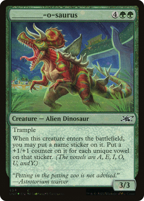 _______-o-saurus (Galaxy Foil) (UNF-434) - Unfinity Foil