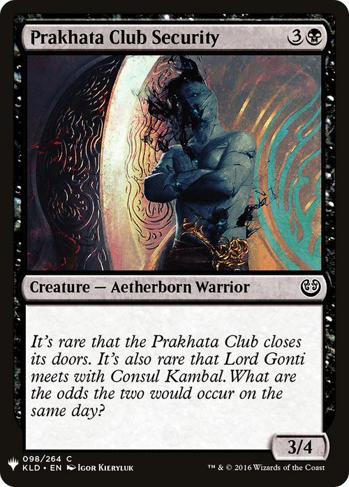 Prakhata Club Security (LIST-KLD-98) - The List