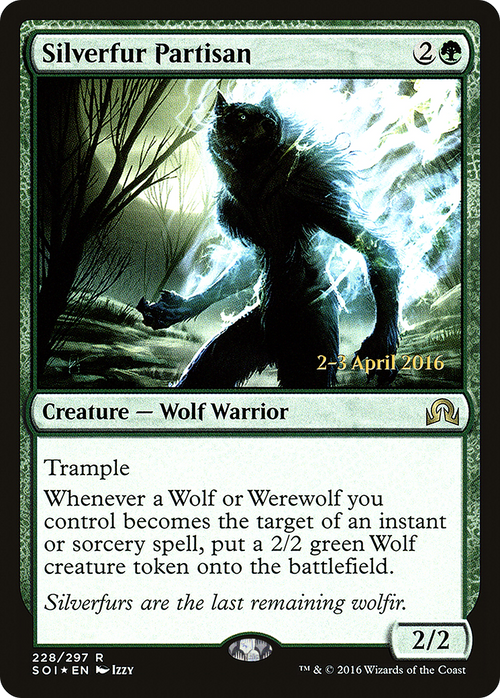 Silverfur Partisan (PRE-228) - Shadows over Innistrad Promos Foil