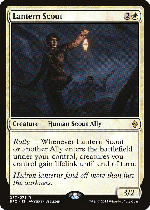 Lantern Scout (BFZ-037) - Battle for Zendikar Foil