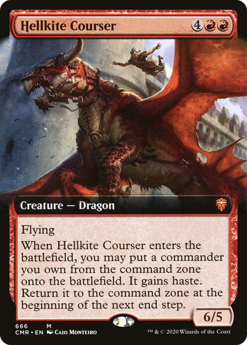 Hellkite Courser (Extended Art) (CMR-666) - Commander Legends: (Extended Art)