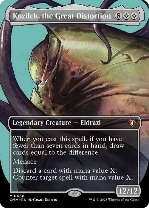Kozilek, the Great Distortion (Borderless) (CMM-668) - Commander Masters Foil
