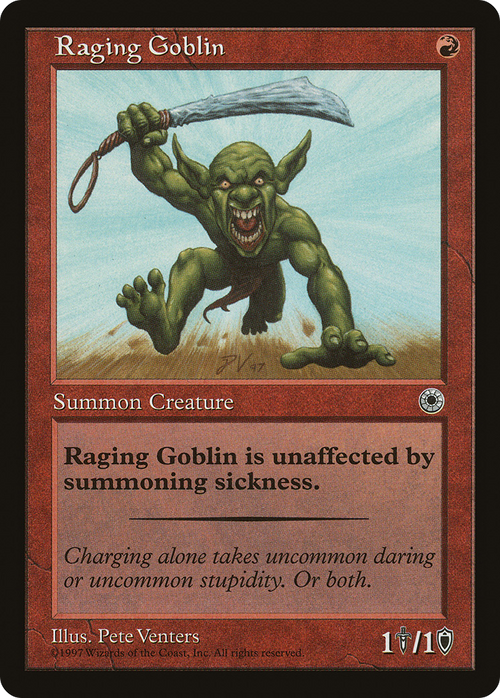 Raging Goblin (Flavor Text) (POR-) - Portal