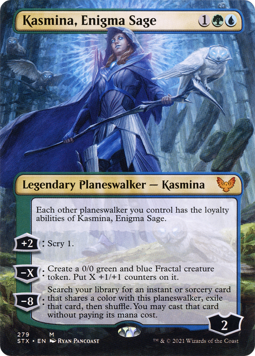 Kasmina, Enigma Sage (Borderless) (STX-279) - Strixhaven: School of Mages