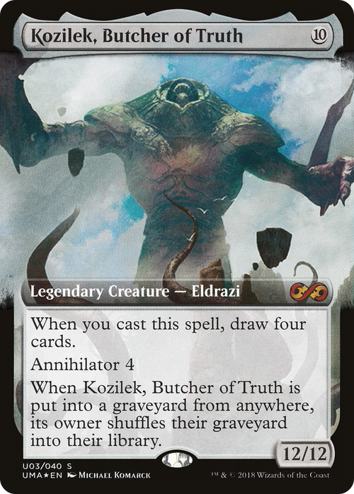 Kozilek, Butcher of Truth (UMA:BT-U03) - Ultimate Box Topper: (Extended Art) Foil