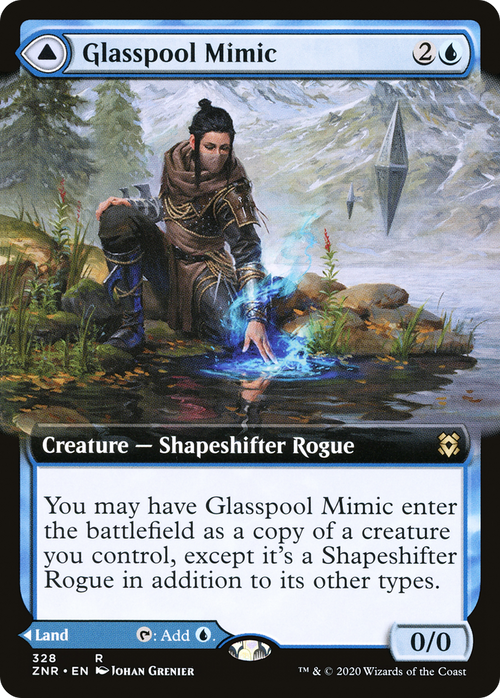 Glasspool Mimic (Extended Art) (ZNR-328) - Zendikar Rising: (Extended Art)