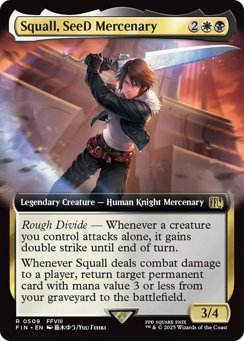 Squall, SeeD Mercenary (Extended Art) (FIN-509) - FINAL FANTASY: (Extended Art) Foil
