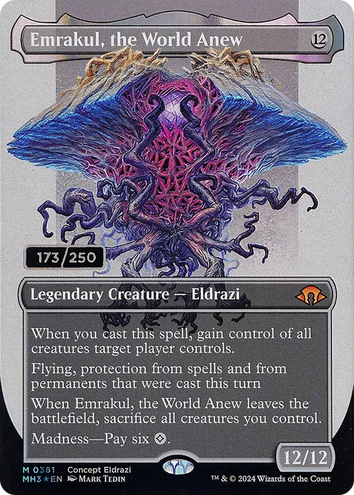 Emrakul, the World Anew (Borderless) (Serial Numbered) (MH3-381) - Modern Horizons 3 Foil