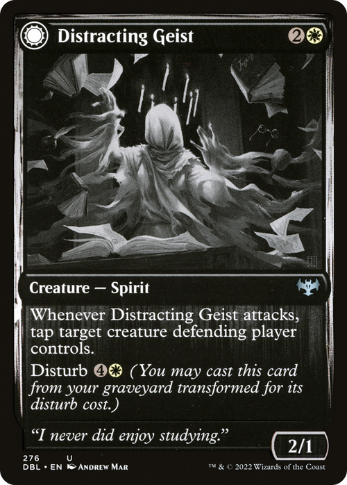 Distracting Geist (DBL-276) - Innistrad: Double Feature: (Double Faced Transform) Foil