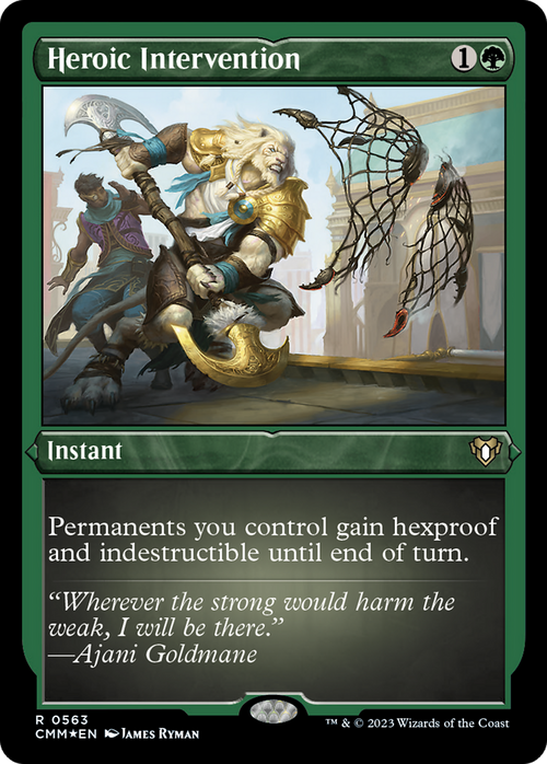 Heroic Intervention (Foil Etched) (CMM-563) - Commander Masters Foil