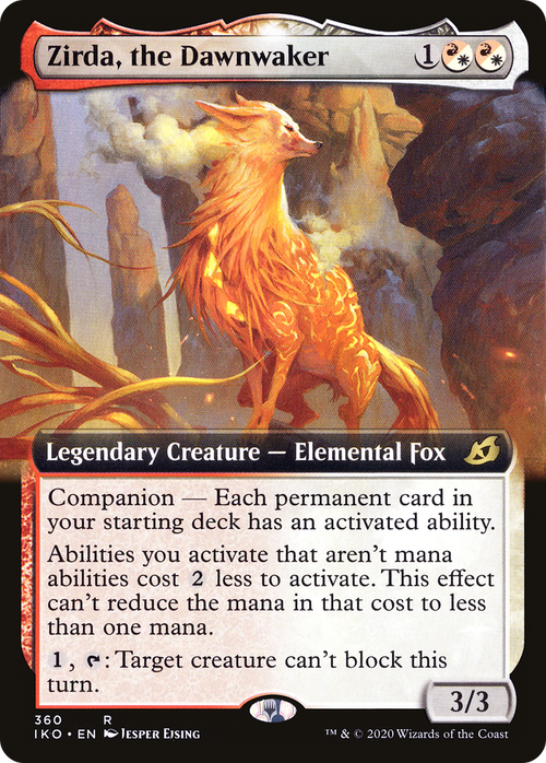 Zirda, the Dawnwaker (Extended Art) (IKO-360) - Ikoria: Lair of Behemoths: (companion, Extended Art)