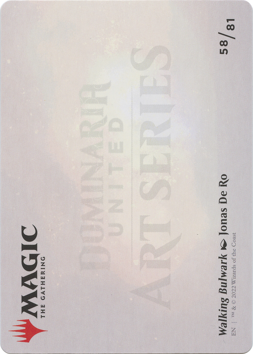 Walking Bulwark // Walking Bulwark (ADMU-058) - Dominaria United Art Series (Borderless) Foil