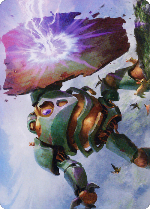 Walking Bulwark // Walking Bulwark (ADMU-058) - Dominaria United Art Series (Borderless) Foil
