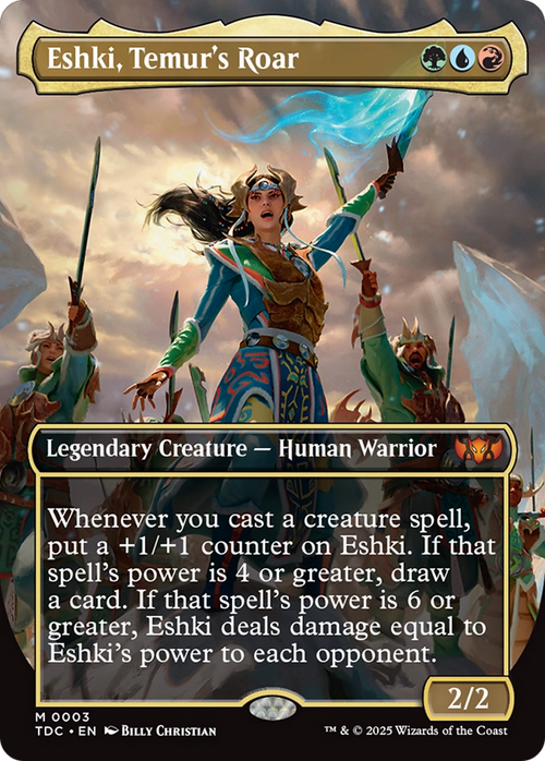 Eshki, Temur's Roar (Borderless) (TDC-003) - Commander: Tarkir: Dragonstorm Foil
