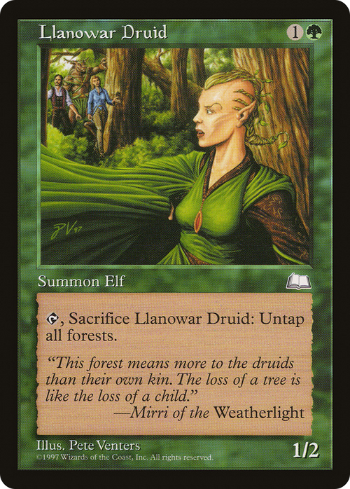 Llanowar Druid (WTH-) - Weatherlight