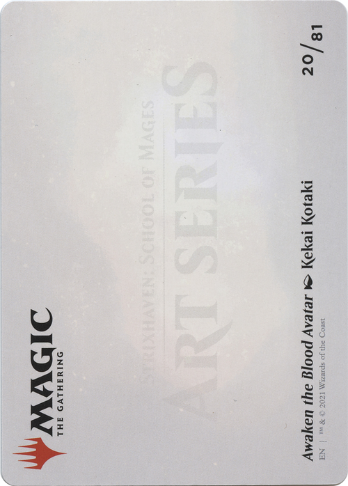 Awaken the Blood Avatar // Awaken the Blood Avatar (ASTX-020) - Strixhaven Art Series (Borderless) Foil