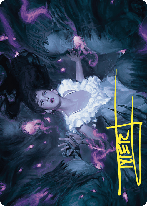 Neva, Stalked by Nightmares // Neva, Stalked by Nightmares (AWOE-030) - Wilds of Eldraine Art Series (Borderless) Foil