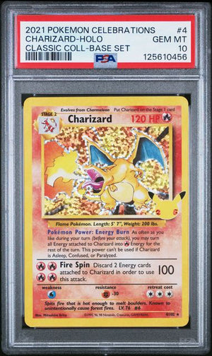 2021 Pokemon Celebrations Classic Collection #4 Charizard Holo PSA 10