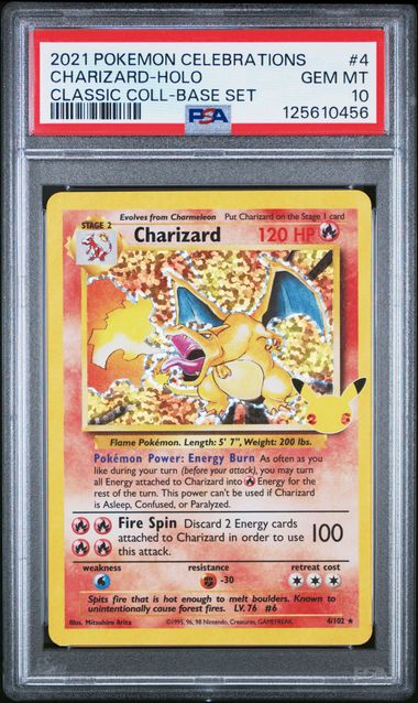 2021 Pokemon Celebrations Classic Collection #4 Charizard Holo PSA 10