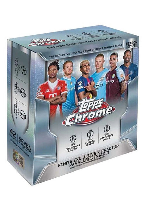 Topps 2025/2026 Chrome UEFA Club Competitions Hobby Mega Box
